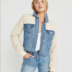 A&F Denim Jacket w/sherpa